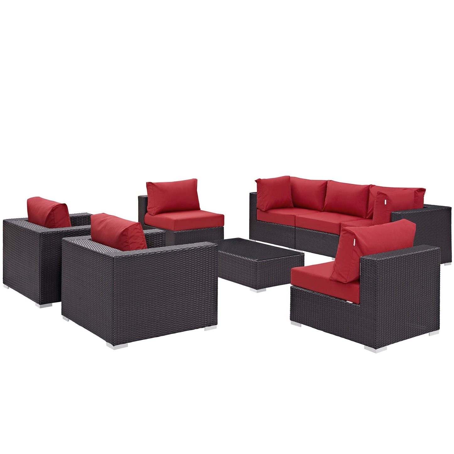 Modway Furniture Convene 8 Piece Outdoor Patio Sectional Set by Modway – EEI-2203-EXP-BEI-SET