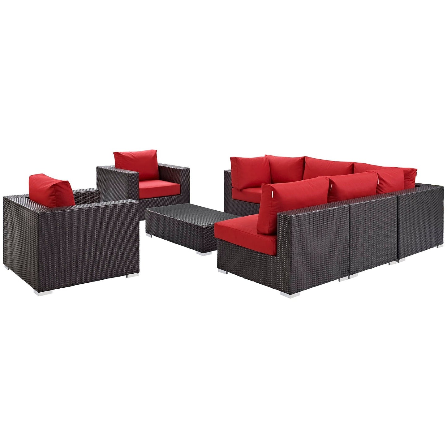 Modway Furniture Convene 8 Piece Outdoor Patio Sectional Set by Modway – EEI-2203-EXP-BEI-SET