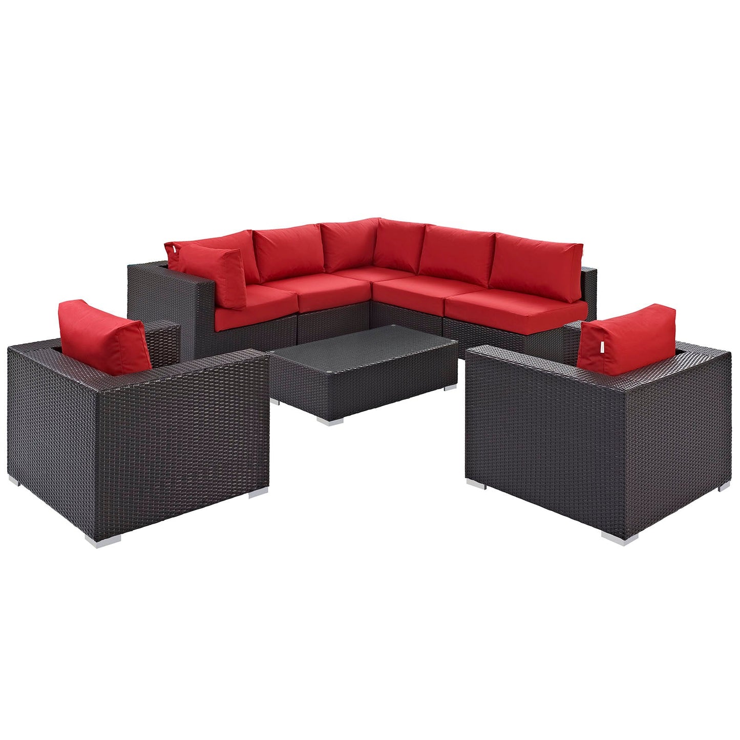 Modway Furniture Convene 8 Piece Outdoor Patio Sectional Set by Modway – EEI-2203-EXP-BEI-SET