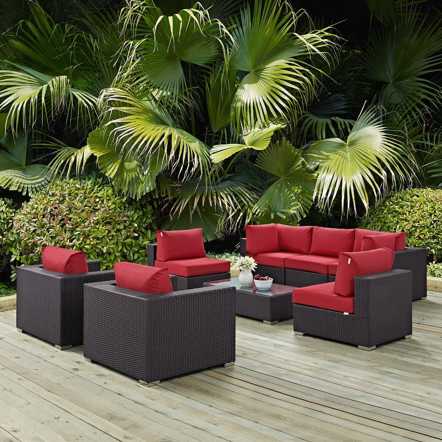 Modway Furniture Convene 8 Piece Outdoor Patio Sectional Set by Modway – EEI-2203-EXP-BEI-SET