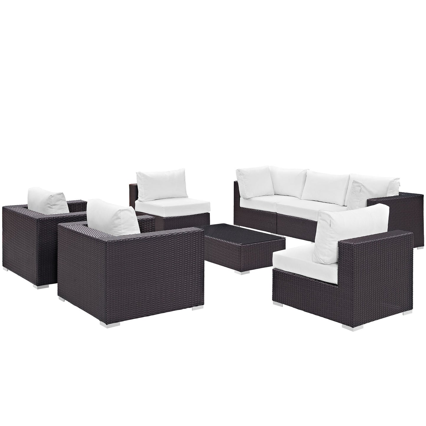 Modway Furniture Convene 8 Piece Outdoor Patio Sectional Set by Modway – EEI-2203-EXP-BEI-SET