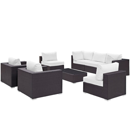 Modway Furniture Convene 8 Piece Outdoor Patio Sectional Set by Modway – EEI-2203-EXP-BEI-SET