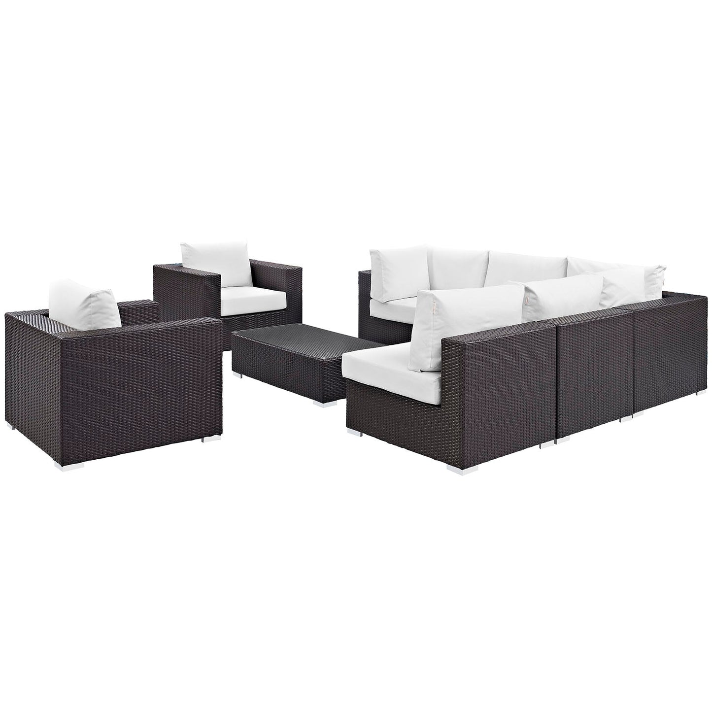 Modway Furniture Convene 8 Piece Outdoor Patio Sectional Set by Modway – EEI-2203-EXP-BEI-SET