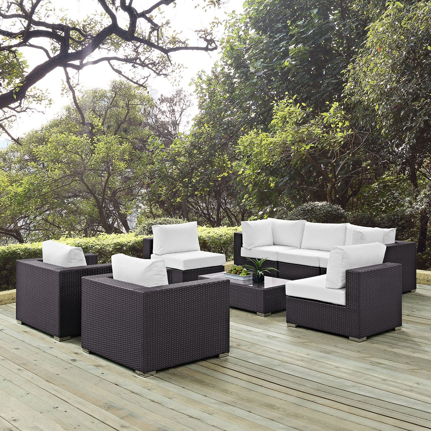 Modway Furniture Convene 8 Piece Outdoor Patio Sectional Set by Modway – EEI-2203-EXP-BEI-SET