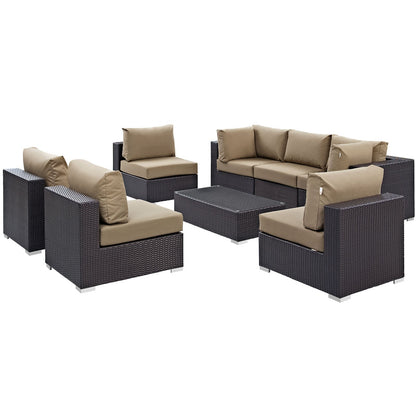 Modway Furniture Convene 8 Piece Outdoor Patio Sectional Set by Modway – EEI-2205-EXP-BEI-SET