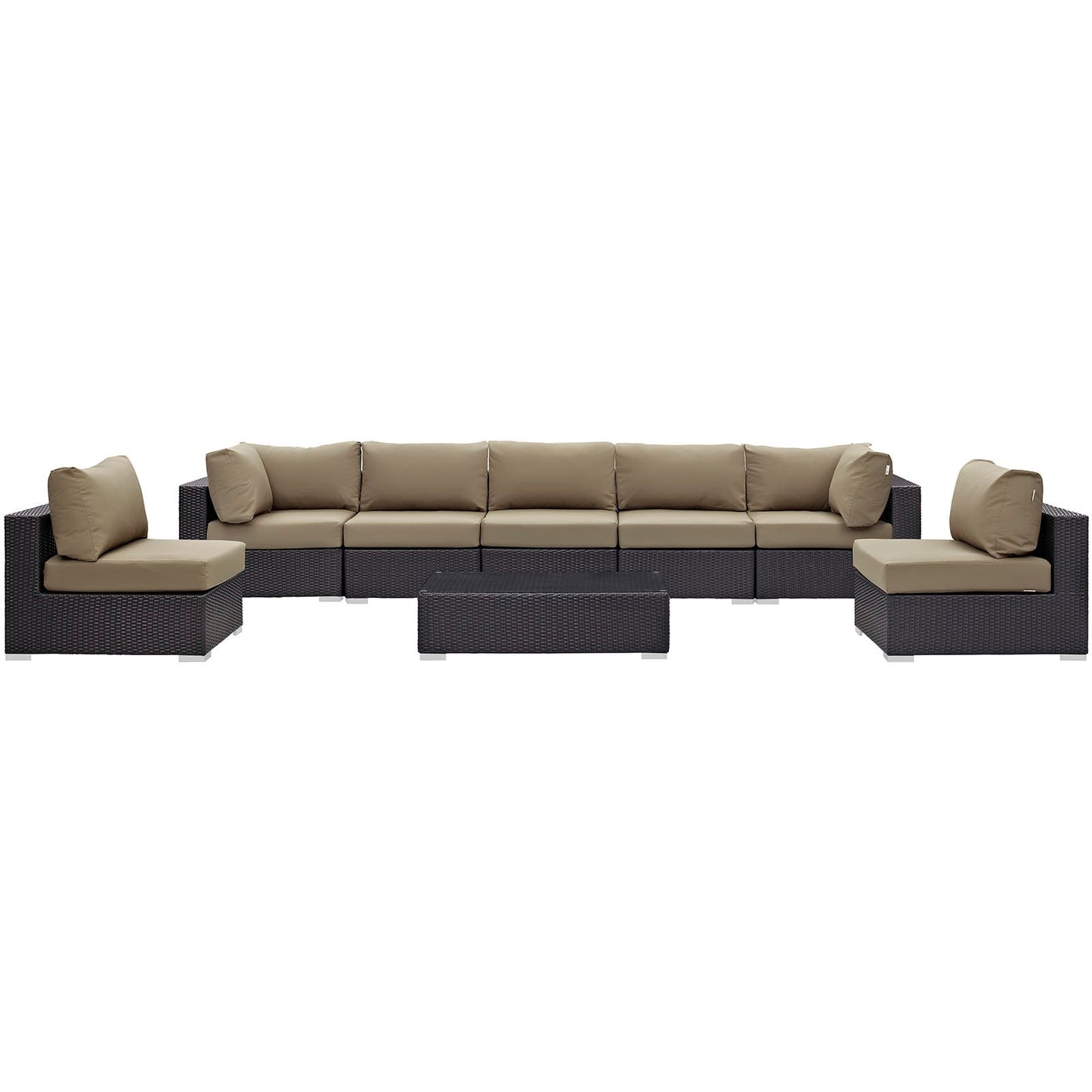 Modway Furniture Convene 8 Piece Outdoor Patio Sectional Set by Modway – EEI-2205-EXP-BEI-SET