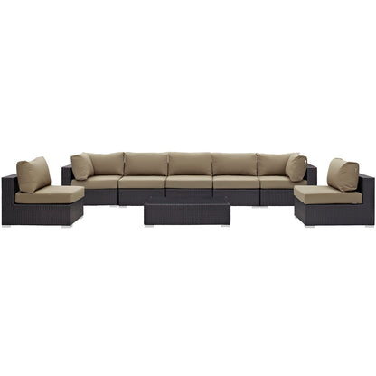 Modway Furniture Convene 8 Piece Outdoor Patio Sectional Set by Modway – EEI-2205-EXP-BEI-SET