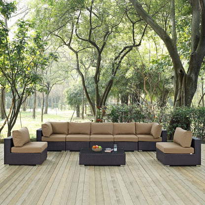Modway Furniture Convene 8 Piece Outdoor Patio Sectional Set by Modway – EEI-2205-EXP-BEI-SET