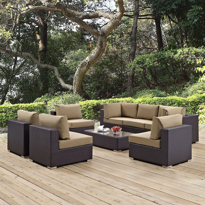Modway Furniture Convene 8 Piece Outdoor Patio Sectional Set by Modway – EEI-2205-EXP-BEI-SET