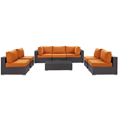 Modway Furniture Convene 8 Piece Outdoor Patio Sectional Set by Modway – EEI-2205-EXP-BEI-SET