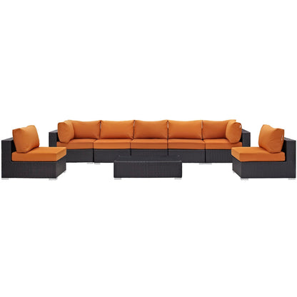 Modway Furniture Convene 8 Piece Outdoor Patio Sectional Set by Modway – EEI-2205-EXP-BEI-SET