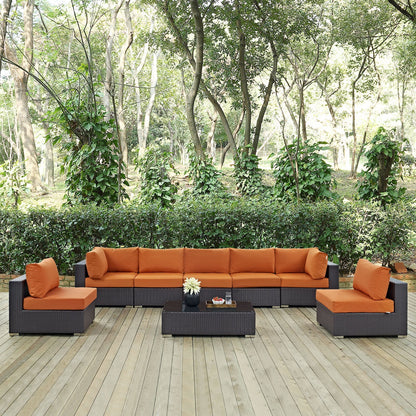 Modway Furniture Convene 8 Piece Outdoor Patio Sectional Set by Modway – EEI-2205-EXP-BEI-SET