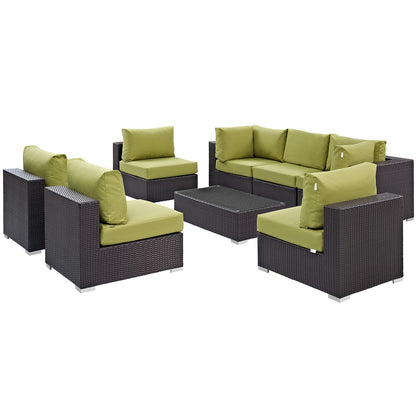 Modway Furniture Convene 8 Piece Outdoor Patio Sectional Set by Modway – EEI-2205-EXP-BEI-SET
