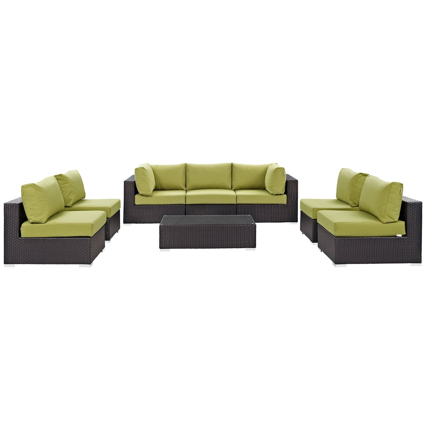 Modway Furniture Convene 8 Piece Outdoor Patio Sectional Set by Modway – EEI-2205-EXP-BEI-SET