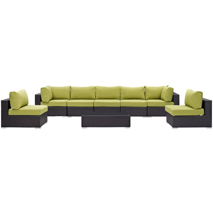 Modway Furniture Convene 8 Piece Outdoor Patio Sectional Set by Modway – EEI-2205-EXP-BEI-SET