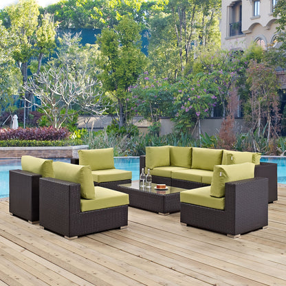 Modway Furniture Convene 8 Piece Outdoor Patio Sectional Set by Modway – EEI-2205-EXP-BEI-SET