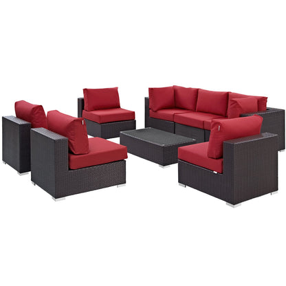 Modway Furniture Convene 8 Piece Outdoor Patio Sectional Set by Modway – EEI-2205-EXP-BEI-SET