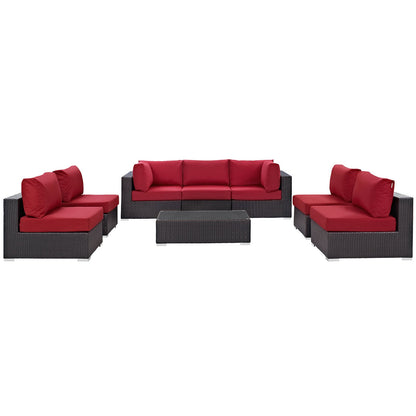 Modway Furniture Convene 8 Piece Outdoor Patio Sectional Set by Modway – EEI-2205-EXP-BEI-SET
