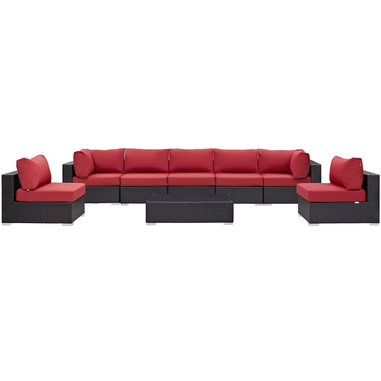 Modway Furniture Convene 8 Piece Outdoor Patio Sectional Set by Modway – EEI-2205-EXP-BEI-SET