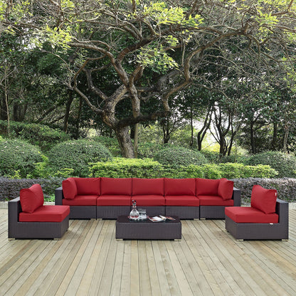 Modway Furniture Convene 8 Piece Outdoor Patio Sectional Set by Modway – EEI-2205-EXP-BEI-SET