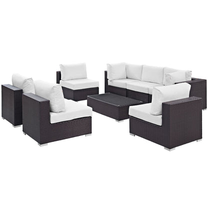Modway Furniture Convene 8 Piece Outdoor Patio Sectional Set by Modway – EEI-2205-EXP-BEI-SET