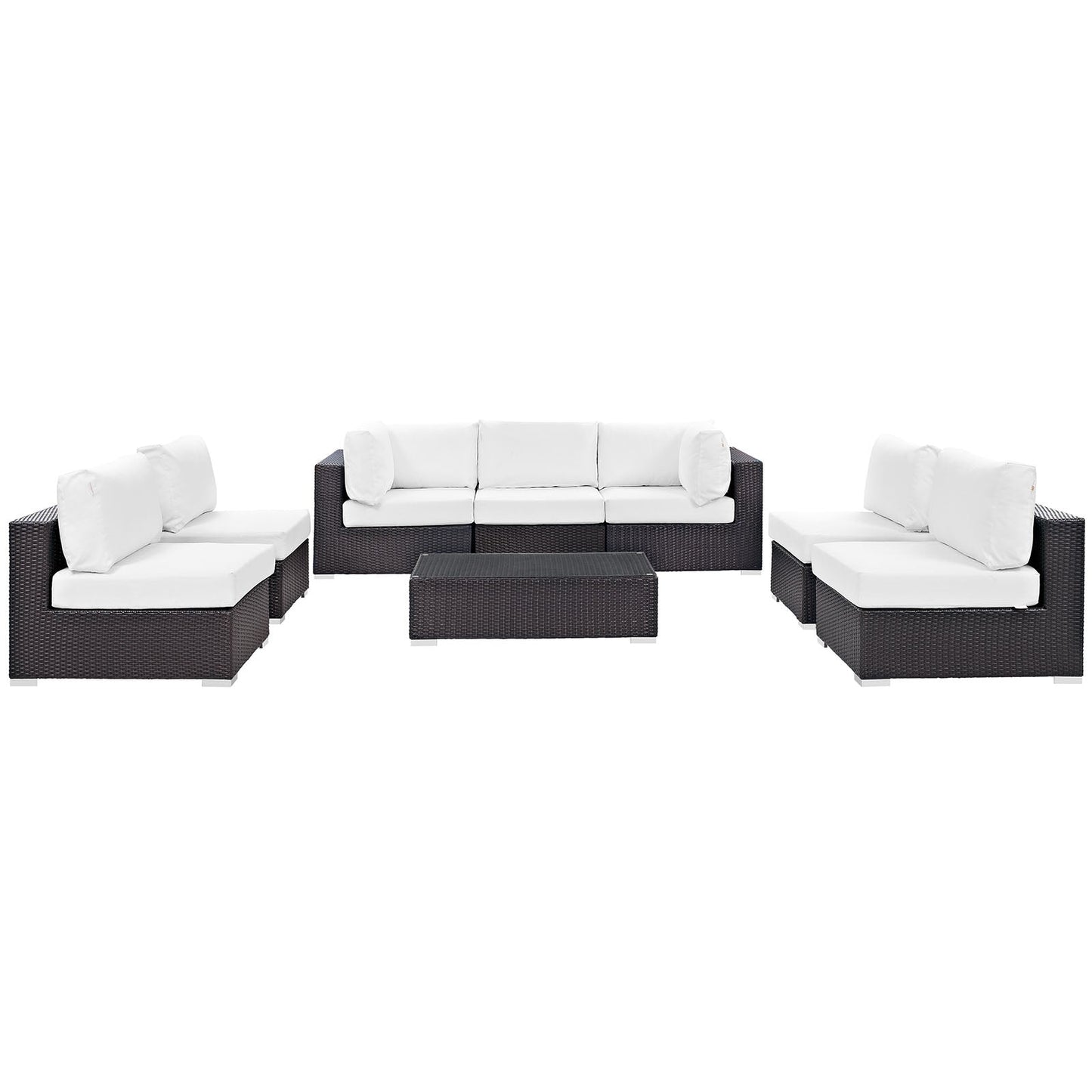Modway Furniture Convene 8 Piece Outdoor Patio Sectional Set by Modway – EEI-2205-EXP-BEI-SET