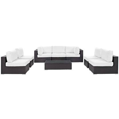 Modway Furniture Convene 8 Piece Outdoor Patio Sectional Set by Modway – EEI-2205-EXP-BEI-SET