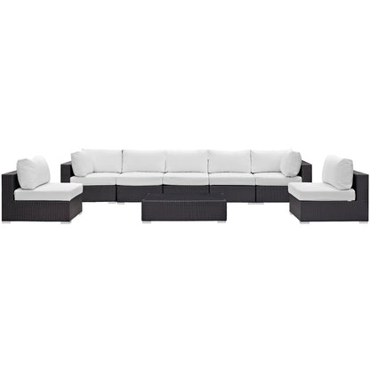 Modway Furniture Convene 8 Piece Outdoor Patio Sectional Set by Modway – EEI-2205-EXP-BEI-SET