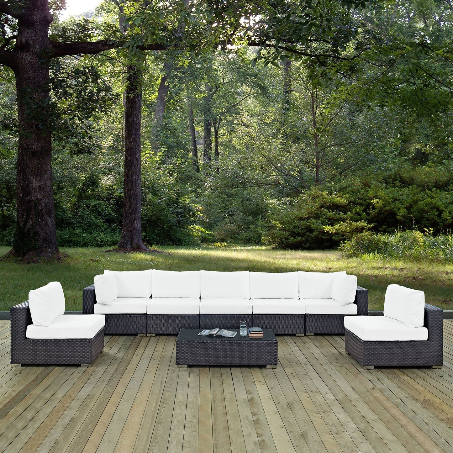 Modway Furniture Convene 8 Piece Outdoor Patio Sectional Set by Modway – EEI-2205-EXP-BEI-SET