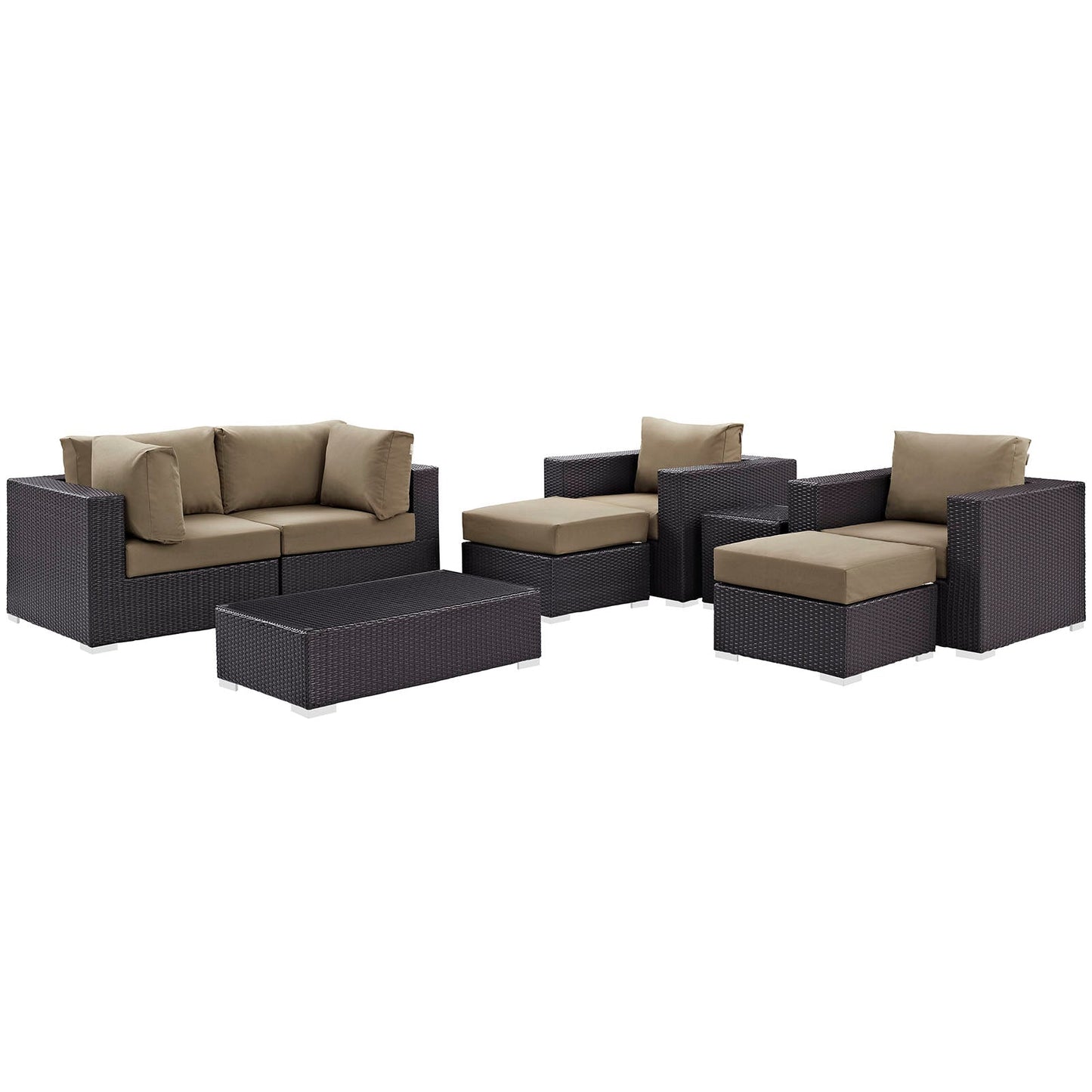 Modway Furniture Convene 8 Piece Outdoor Patio Sectional Set by Modway – EEI-2206-EXP-BEI-SET