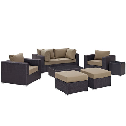 Modway Furniture Convene 8 Piece Outdoor Patio Sectional Set by Modway – EEI-2206-EXP-BEI-SET