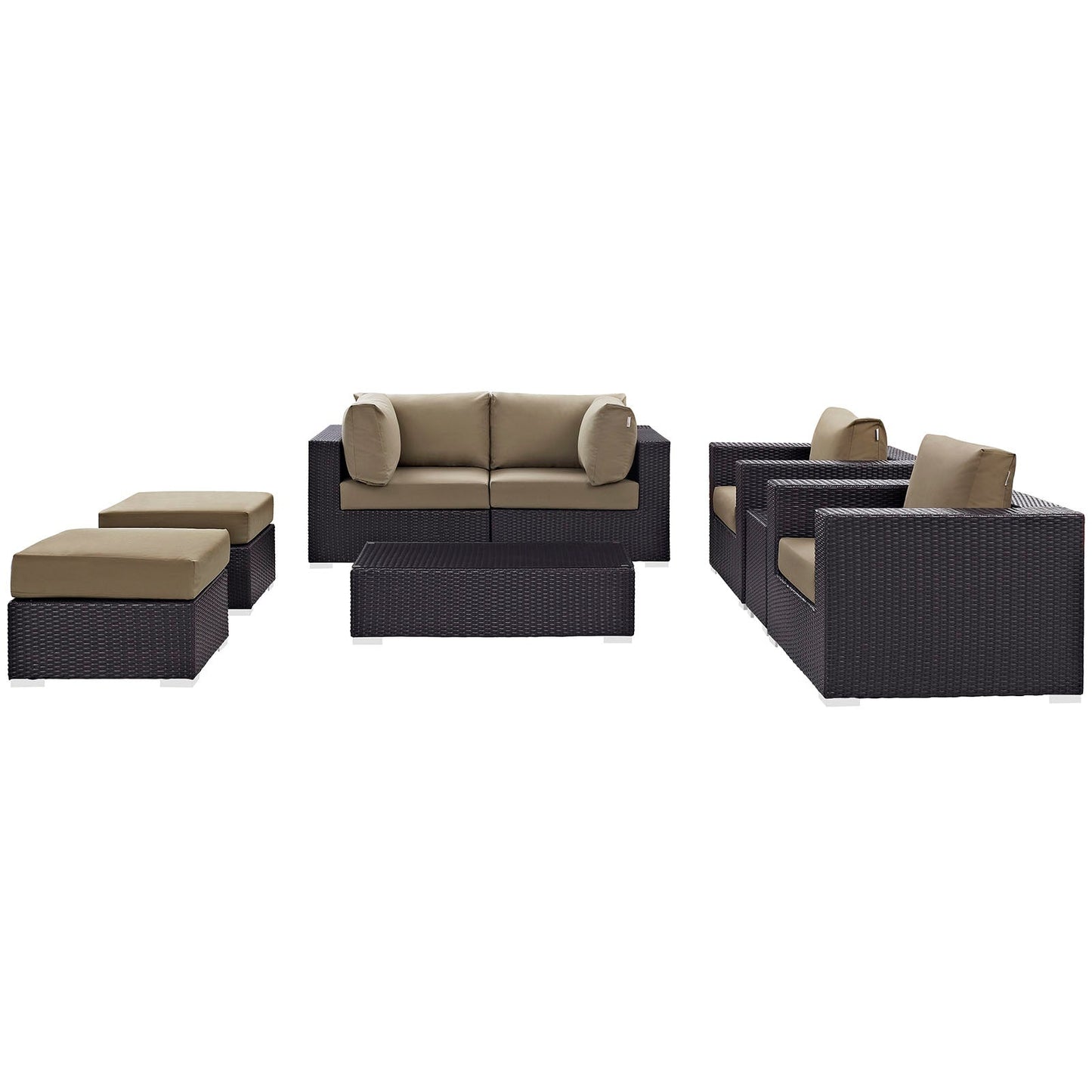 Modway Furniture Convene 8 Piece Outdoor Patio Sectional Set by Modway – EEI-2206-EXP-BEI-SET