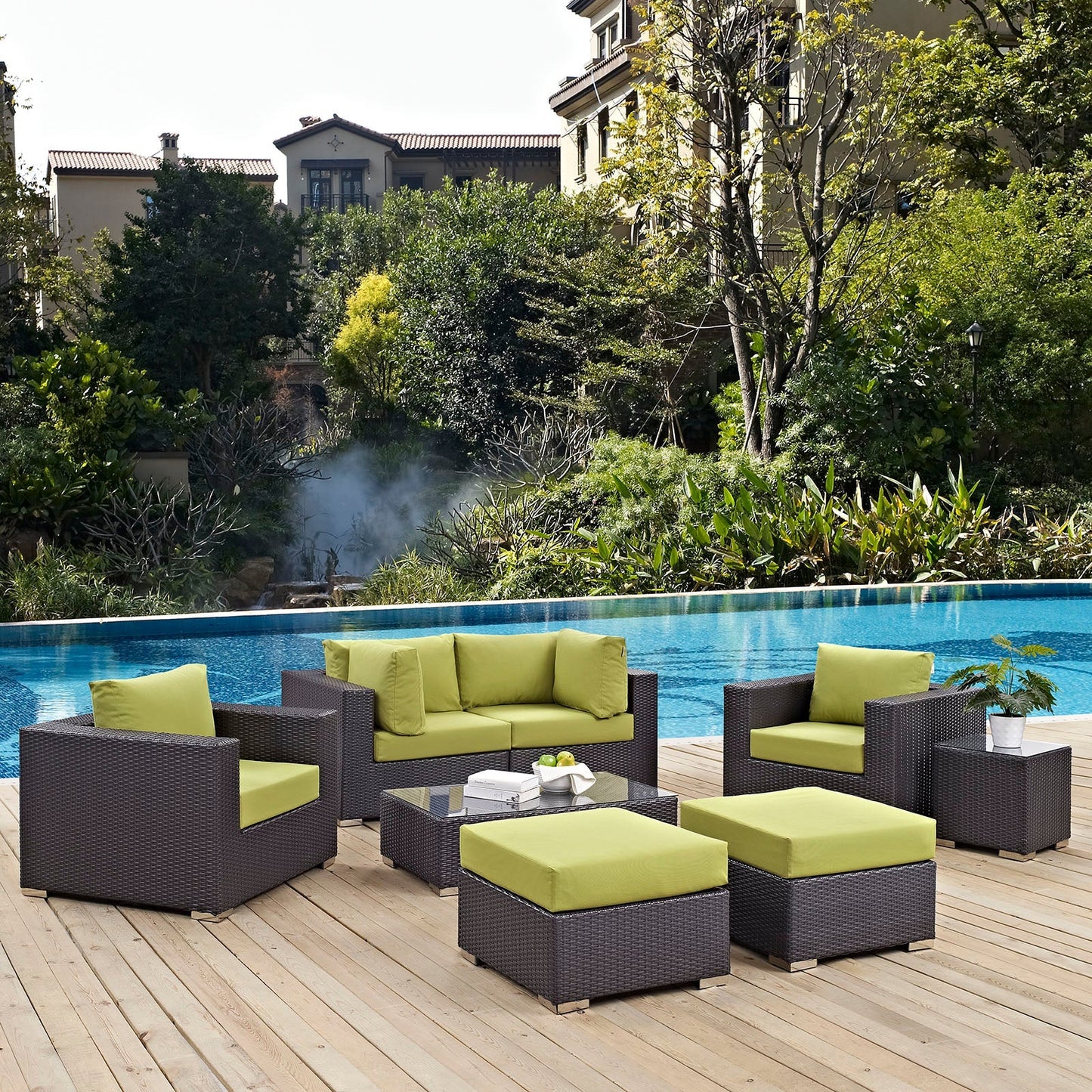Modway Furniture Convene 8 Piece Outdoor Patio Sectional Set by Modway – EEI-2206-EXP-BEI-SET