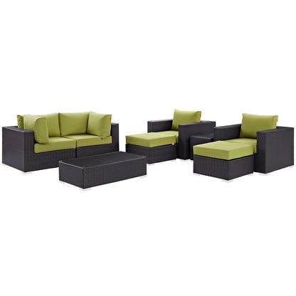 Modway Furniture Convene 8 Piece Outdoor Patio Sectional Set by Modway – EEI-2206-EXP-BEI-SET