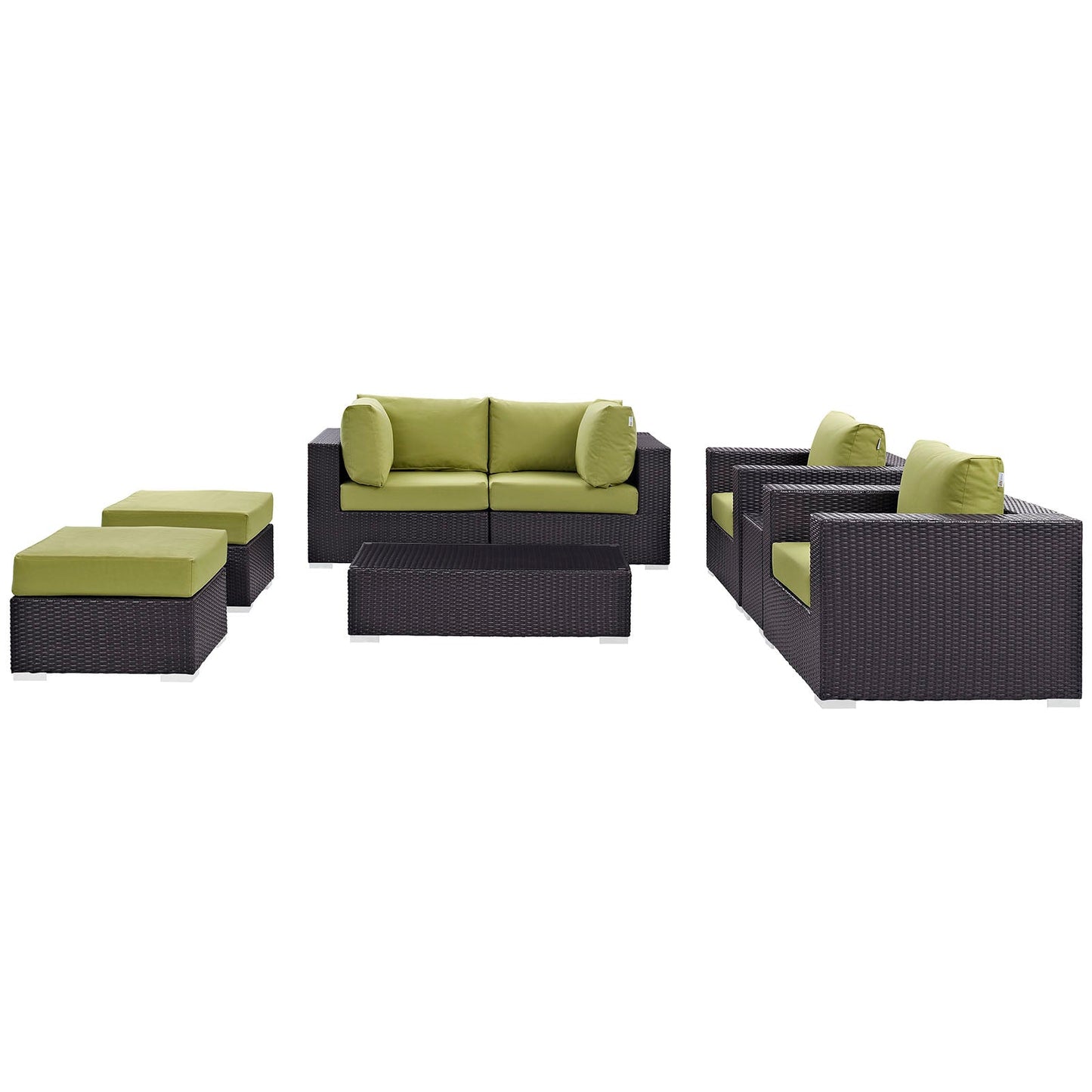 Modway Furniture Convene 8 Piece Outdoor Patio Sectional Set by Modway – EEI-2206-EXP-BEI-SET