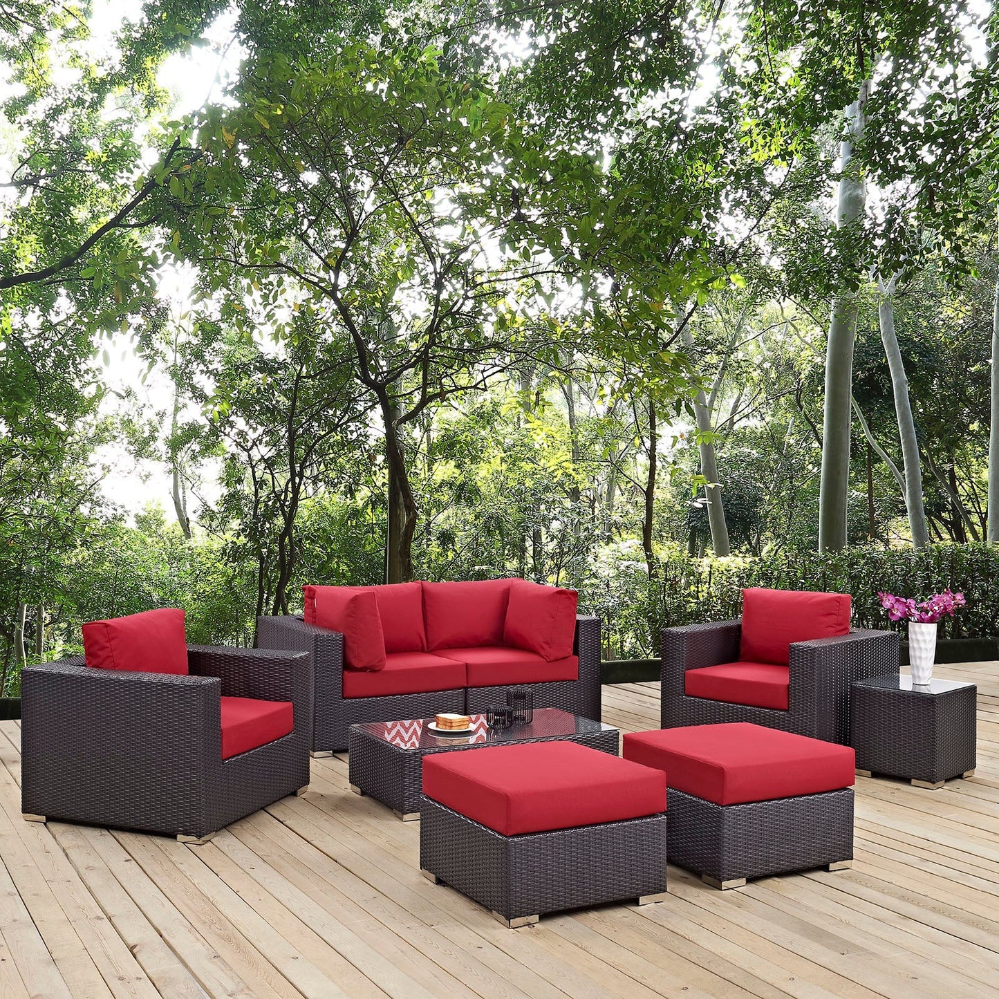 Modway Furniture Convene 8 Piece Outdoor Patio Sectional Set by Modway – EEI-2206-EXP-BEI-SET
