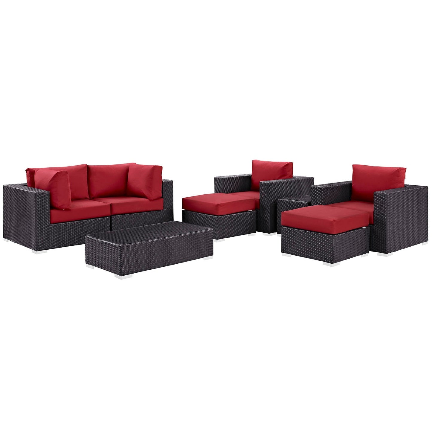 Modway Furniture Convene 8 Piece Outdoor Patio Sectional Set by Modway – EEI-2206-EXP-BEI-SET