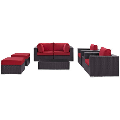 Modway Furniture Convene 8 Piece Outdoor Patio Sectional Set by Modway – EEI-2206-EXP-BEI-SET