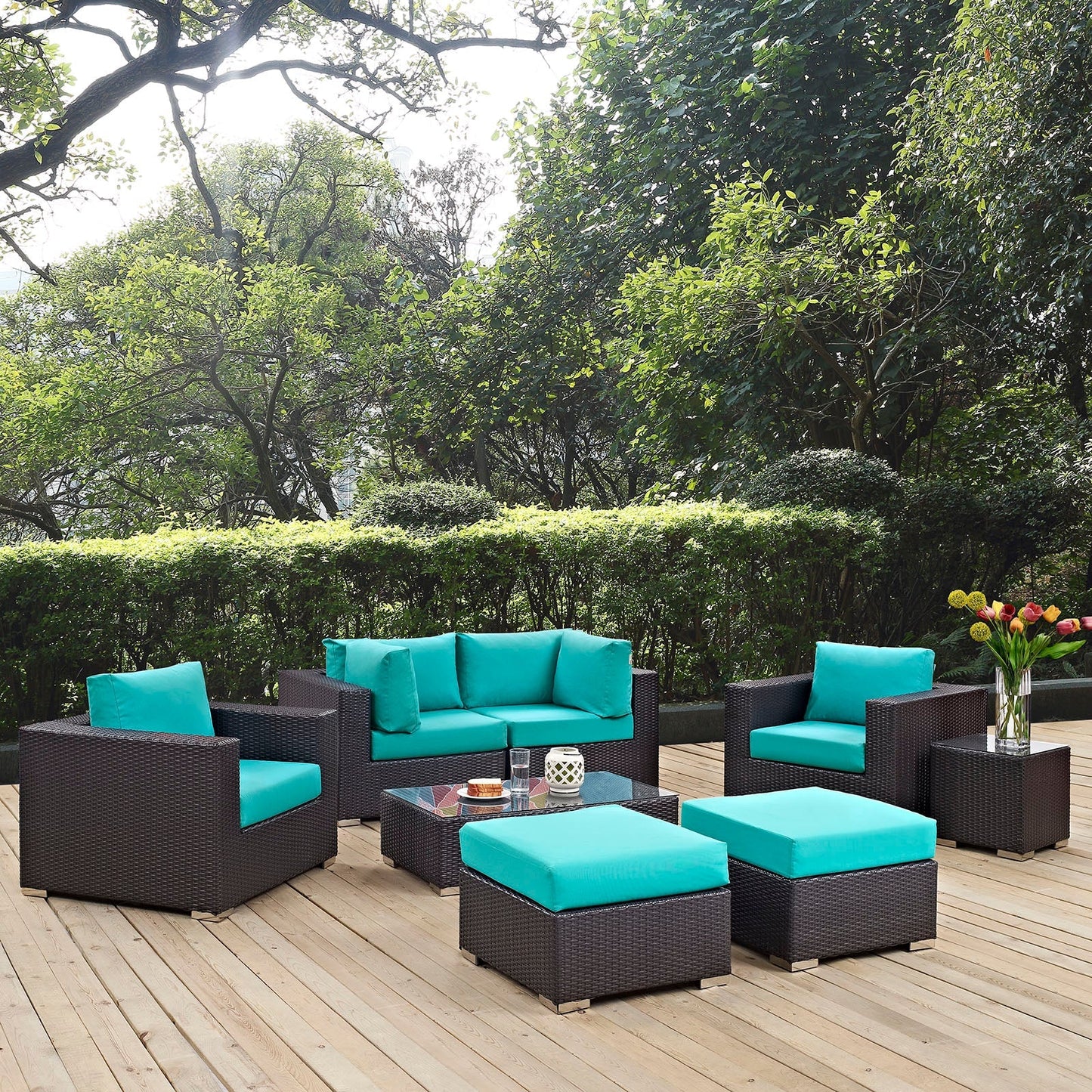 Modway Furniture Convene 8 Piece Outdoor Patio Sectional Set by Modway – EEI-2206-EXP-BEI-SET