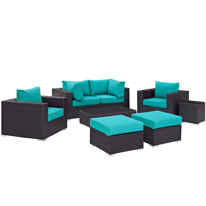 Modway Furniture Convene 8 Piece Outdoor Patio Sectional Set by Modway – EEI-2206-EXP-BEI-SET