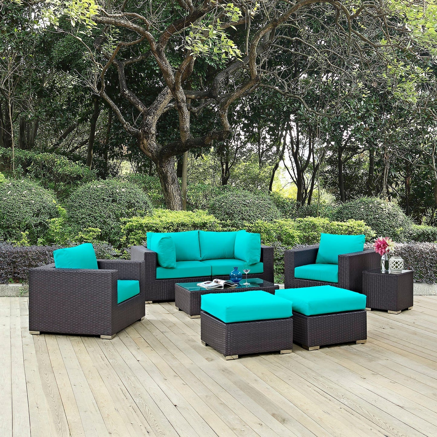 Modway Furniture Convene 8 Piece Outdoor Patio Sectional Set by Modway – EEI-2206-EXP-BEI-SET