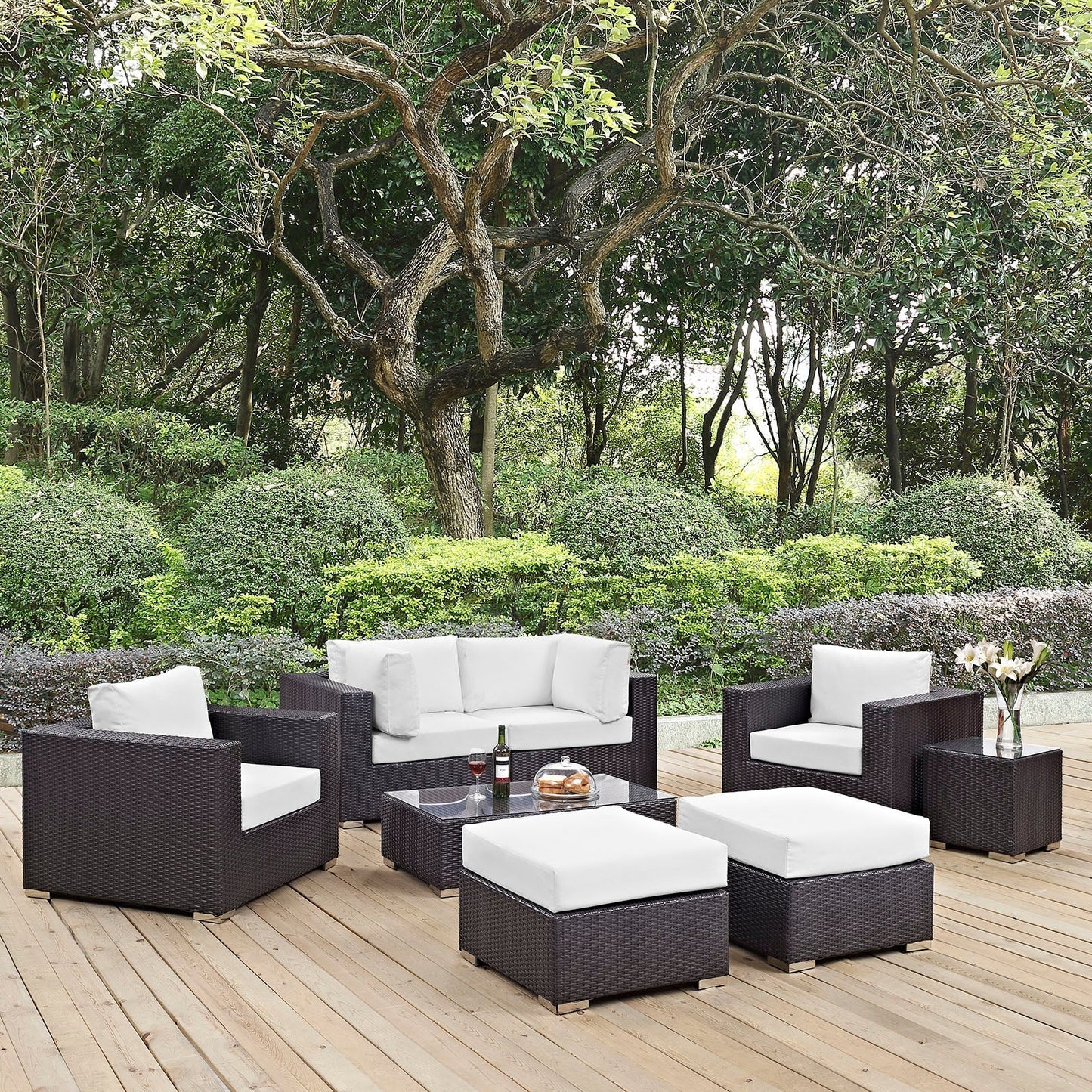 Modway Furniture Convene 8 Piece Outdoor Patio Sectional Set by Modway – EEI-2206-EXP-BEI-SET