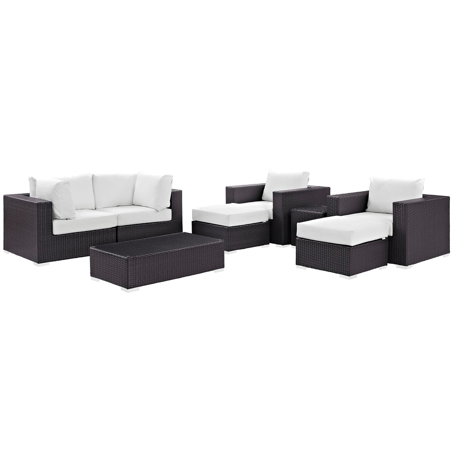 Modway Furniture Convene 8 Piece Outdoor Patio Sectional Set by Modway – EEI-2206-EXP-BEI-SET