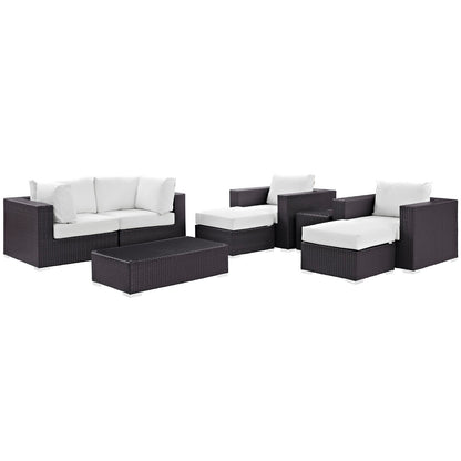 Modway Furniture Convene 8 Piece Outdoor Patio Sectional Set by Modway – EEI-2206-EXP-BEI-SET