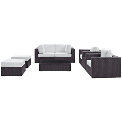 Modway Furniture Convene 8 Piece Outdoor Patio Sectional Set by Modway – EEI-2206-EXP-BEI-SET