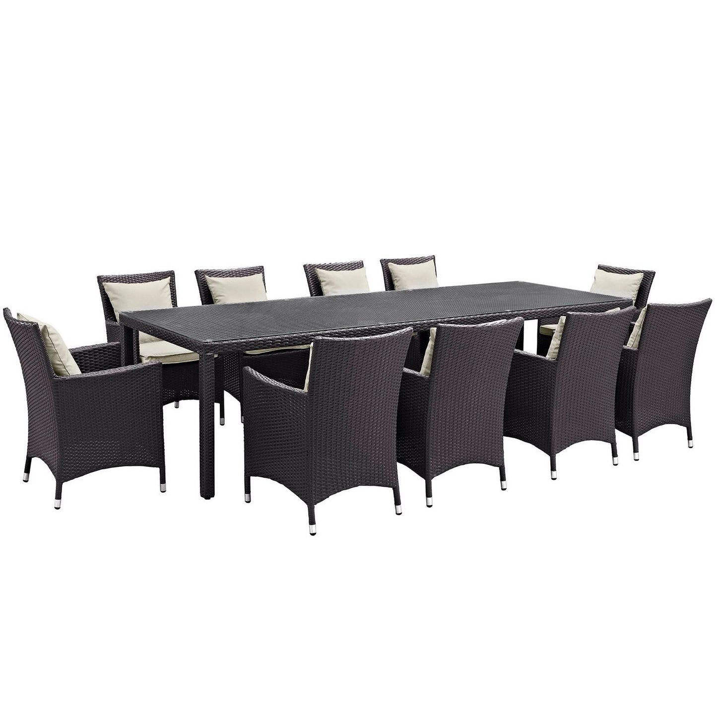 Modway Furniture Convene 11 Piece Outdoor Dining Set by Modway – EEI-2219-EXP-TRQ-SET