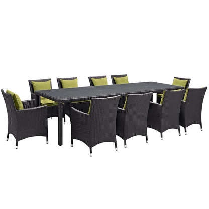 Modway Furniture Convene 11 Piece Outdoor Dining Set by Modway – EEI-2219-EXP-TRQ-SET