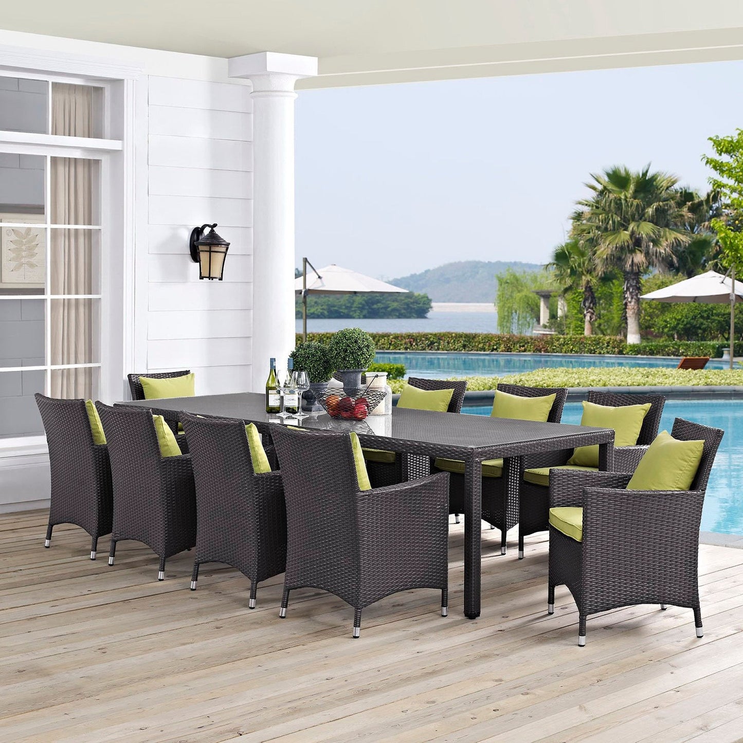 Modway Furniture Convene 11 Piece Outdoor Dining Set by Modway – EEI-2219-EXP-TRQ-SET