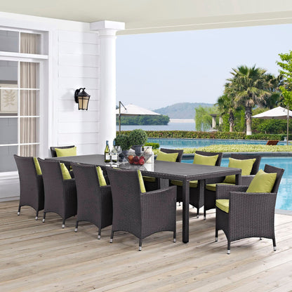 Modway Furniture Convene 11 Piece Outdoor Dining Set by Modway – EEI-2219-EXP-TRQ-SET