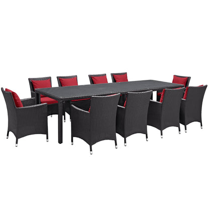 Modway Furniture Convene 11 Piece Outdoor Dining Set by Modway – EEI-2219-EXP-TRQ-SET